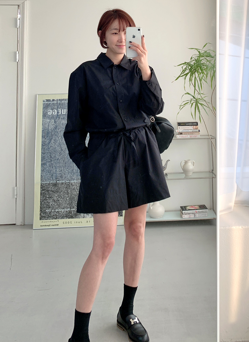미입금분 lady shirt jumpsuit (블랙)